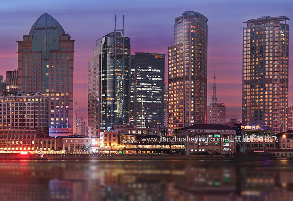 上海外滩建筑群全景照片-专业建筑摄影师
