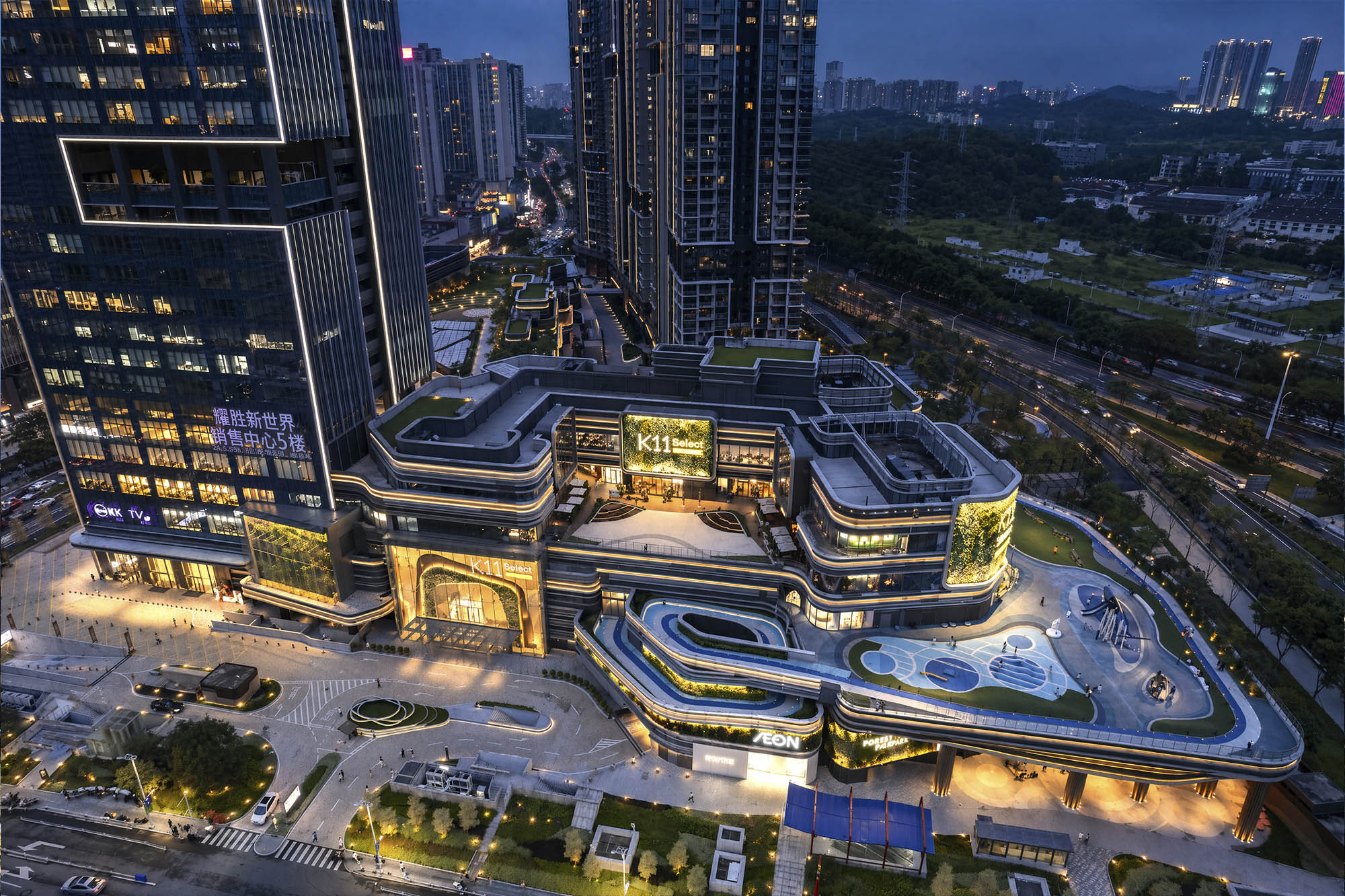 广州番禺K11 Select屋顶空间与商业建筑细节