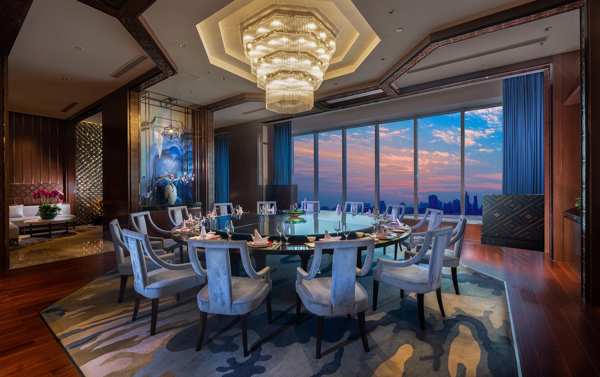长兴温德姆至尊豪廷大酒店宴会餐厅与湖景