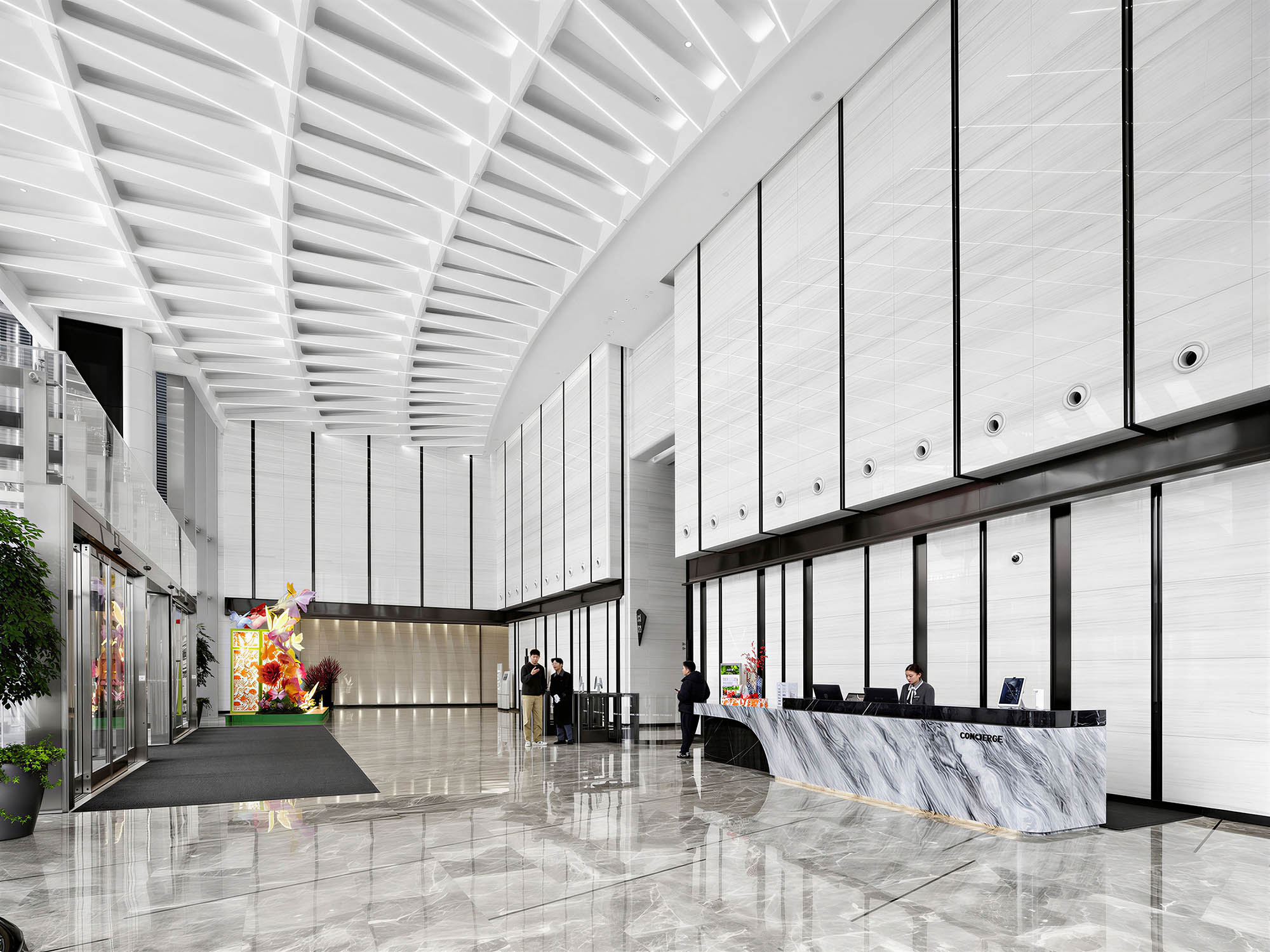 上海徐家汇中心ITC高层建筑立面与城市天际线
